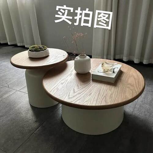 简约时油尚寓茶几客奶风小户型网红cy-45487铁艺圆形马提尼公民宿