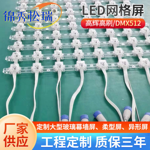 锦秀松瑞户外LED网格屏
