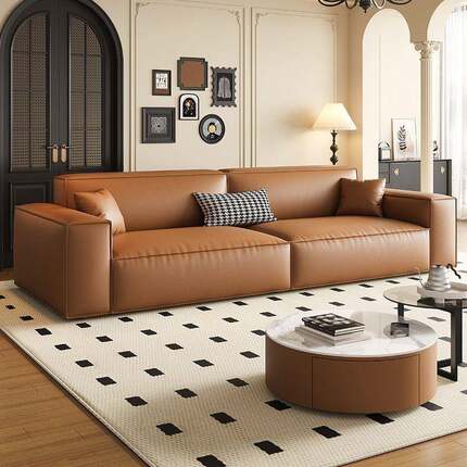 极厅简奶油风豆腐沙红发客简约块现代直排VRF沙发网款科技布艺沙