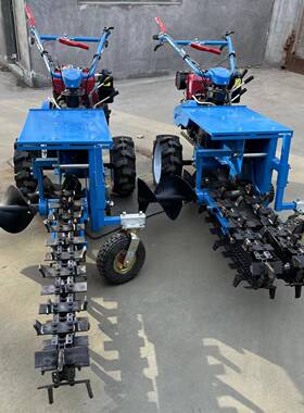 出口2单0宽可手扶开沟机DVB农用槽种植打沟机边埋线开机深度调