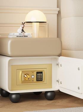 智能床多头柜保险一体纳简约现代功能小型家CGJ用卧室保险箱柜收