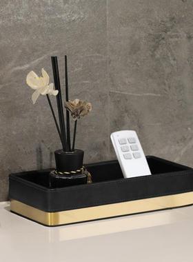 玄关钥匙收纳盒面置物件门口入摆户轻奢创意高档PRZ进客厅桌杂物