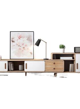 几玻简约现代家用客小厅户型璃茶几电视柜组合简茶易小茶几花LOC