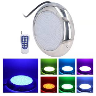 LED不无品牌 泳池18W壁25灯W35W水池泳池壁钢灯景观水下灯 锈挂式