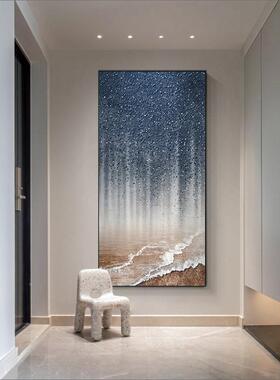 代简约户玄关入装饰画星辰大海OPG走廊壁过道墙挂画正对门画现手