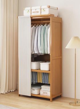 衣衣柜家经用卧室出租房济用型实木简易组装拉帘布橱2025FMJ新款