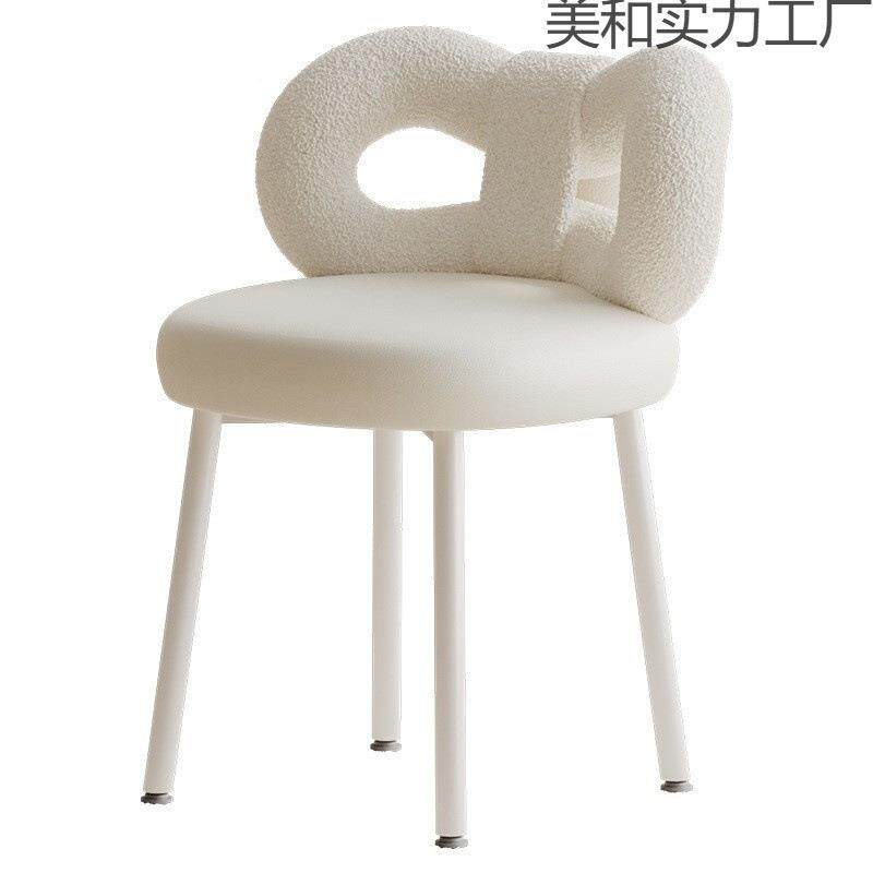奶风油靠椅子网化妆椅背梳妆台美JBJiPsKM甲凳子蝴蝶结化妆凳仙女