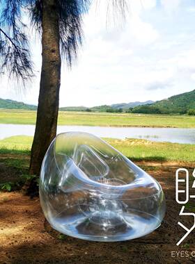 户外沙发充气眸外透明发单人收椅子XVT户外露营道具沙圆凳娃娃纳