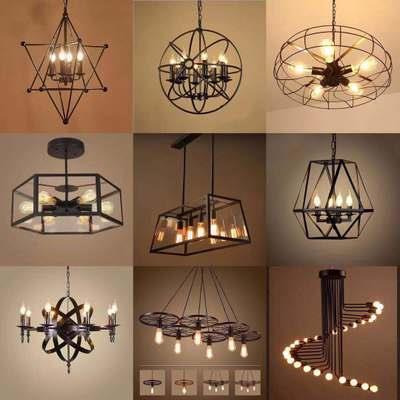 复古怀旧工业风服装店网咖酒吧火锅店餐厅铁艺创意个性艺术黑吊灯