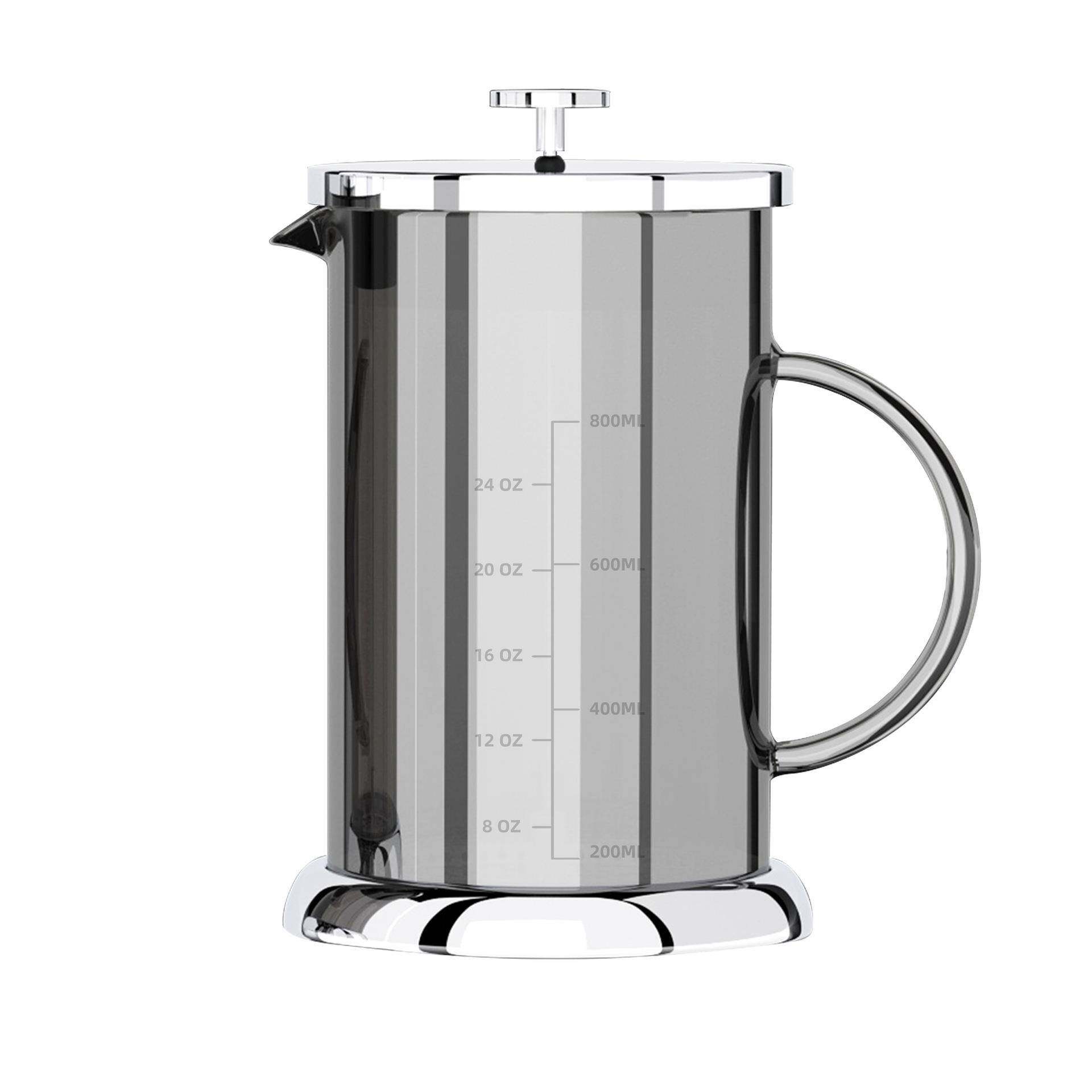 法压壶离子镀玻璃咖啡压榨壶泡茶壶冲茶器1000ML简约风