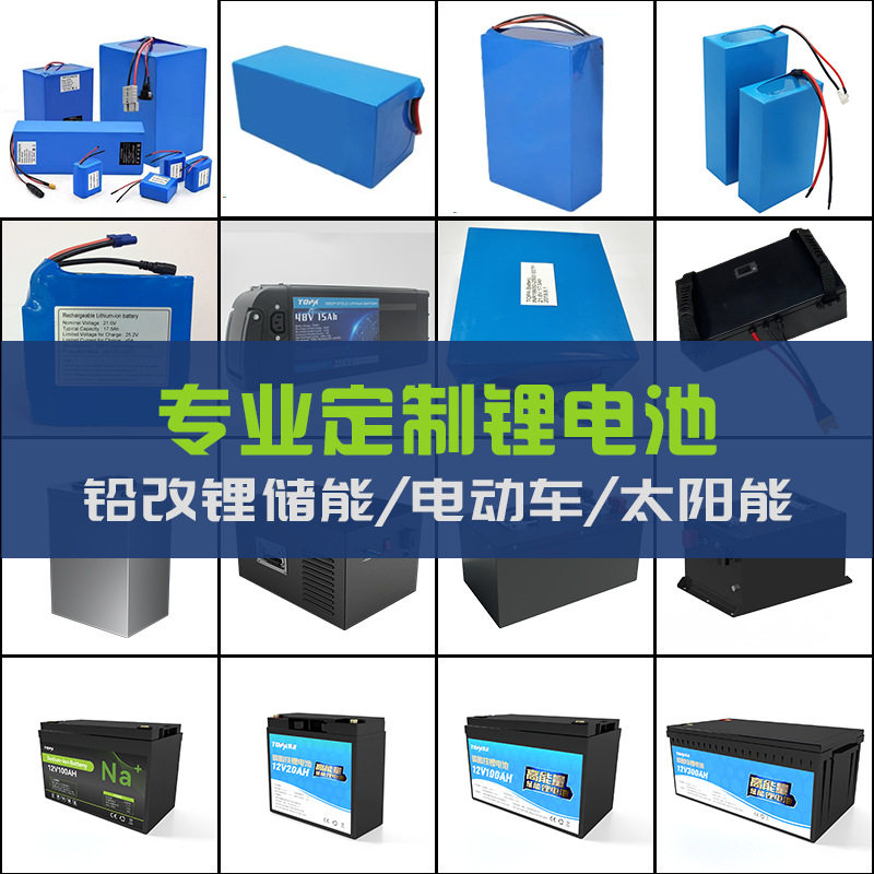 定制48v三元锂磷酸铁锂电池24v36V60V72VAGV园林工具动力锂电池