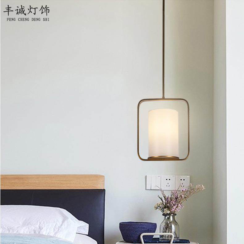 新式小单吊灯头楼梯廊茶楼玄关灯饰55565中式古典布艺床走中头吊灯厂家