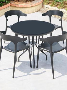 户外桌叠椅庭院组合伞装套带折铁艺室AL100132外休闲露天别墅花园