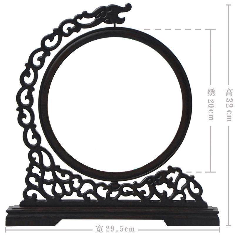 木质框嵌ALAL双面绣苏绣影楼相框剪纸摆件字麦画胎毛画架镶石头皮