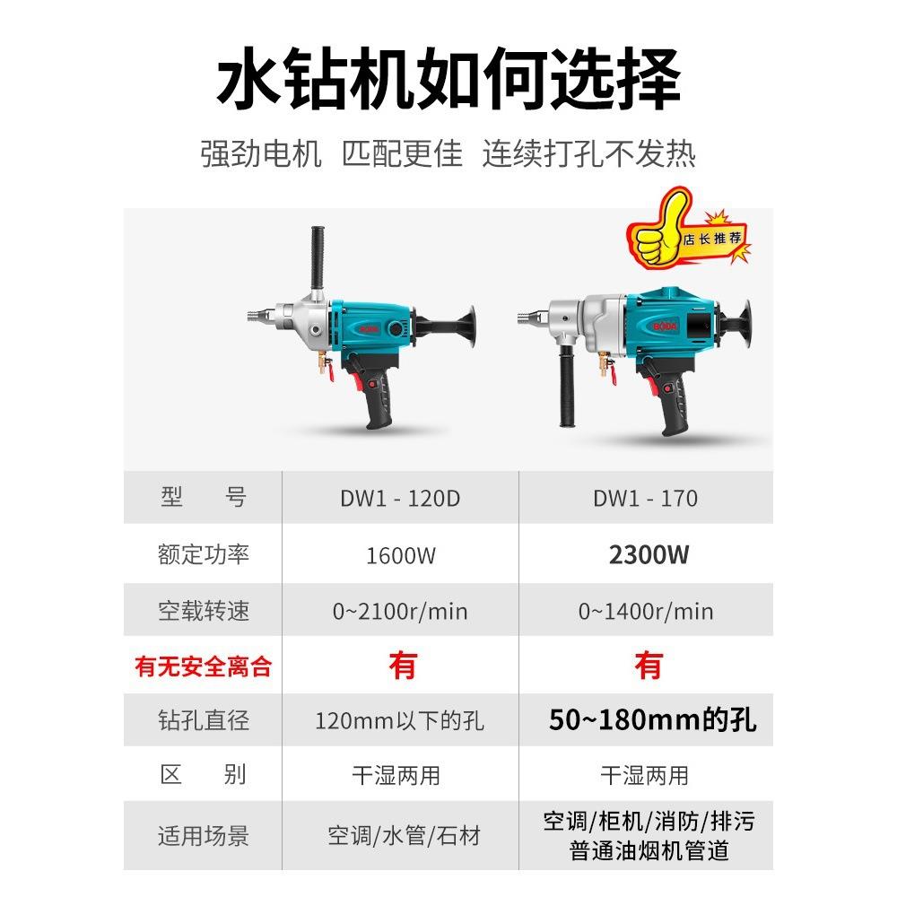 大钻机小型打洞机台持式支架ORZ水钻打博孔机大功率手式开水孔钻