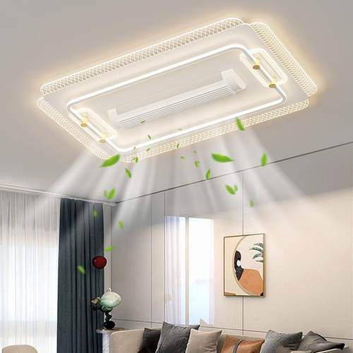 2024静年新款无叶风扇吸灯EAQ音能大气智语音客厅主灯中顶山灯具