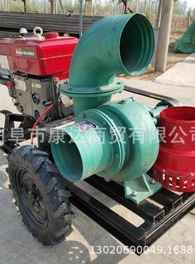 大积工地倒水12寸混流机泵8柴油QLQ带动寸10寸泵鱼塘抽水面泵