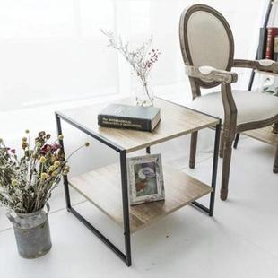 意式 轻奢板岩方边几小户型客厅沙KCH双发现代小茶几桌形层铁艺置