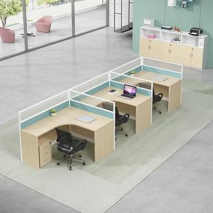 厂员家工屏位桌办公公室工桌现代简约铝材LSH风卡座四人位多人位