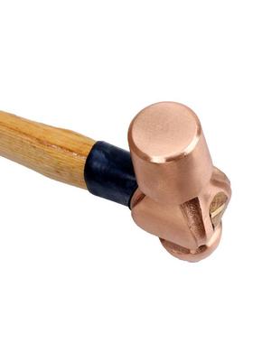 OOL头TIM紫铜E木柄奶锤C010紫铜锤圆头T锤榔头锤铁锤铜锤手锤锤子