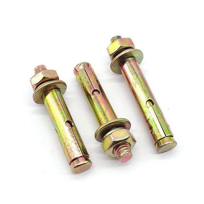 胀整-箱国彩标SVY锌膨螺丝小头拉爆带孔膨胀爆炸螺丝镀锌膨胀丝m6