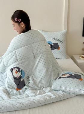 【毯河南】20873通用抱枕二合一毛秋室冬办公午被休毯子两用叠午