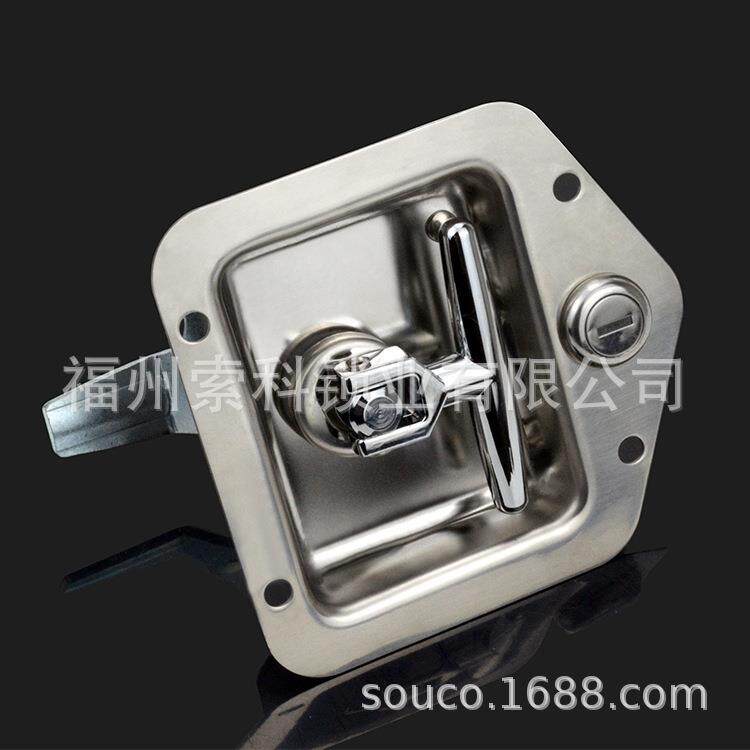 海业坦锁具MS8平0-2工集装箱车门MLZ电柜箱电门锁不锈钢面面板锁