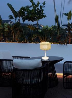 跨境太a阳能灯编灯笼户外solr落藤地灯防HJ0227-1水简约茶民宿室