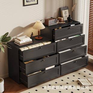 钢制五斗中古风斗柜柜卧室置物柜客边厅柜抽UCY屉柜床柜靠墙储尾
