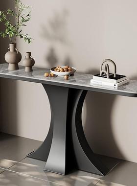 新款奢岩玄关酒店别墅客厅入户靠墙端景台艺术ZG-80946创轻板意条