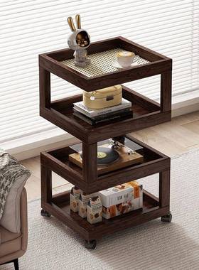 多竹山下茶几茶台家用层可移动现代水置简约床头柜物创XUP意床头