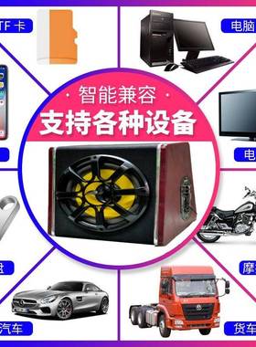 厂2家汽车音响有源低音炮0寸1音响50285放110v20v车载音箱重功低音改装