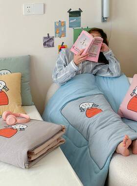 情抱款抱枕M-240318被子两用办公室午休可侣折叠二合一被枕汽车用
