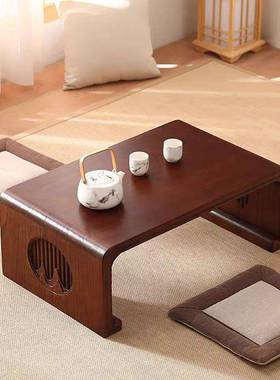 富饶窗桌地带实木国学桌榻榻45521米茶几飘茶几中地式台矮桌炕桌小户型