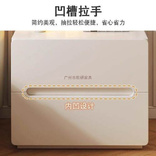 室实木床头柜现代家用卧约置物KEN架简简易收纳小床边柜床边储物