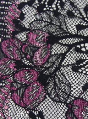 唐复古款色花朵枝叶轻薄弹力蕾丝丝19.UDH5拼cm窗帘家纺蕾花边隆