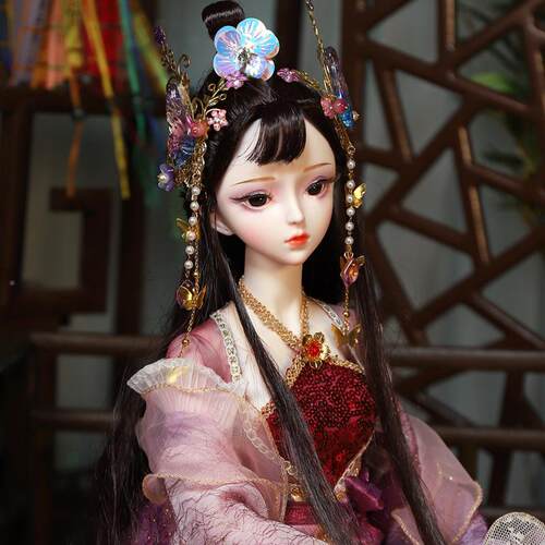 德必女古装17632娃娃娃套装娃三国古风官妆貂蝉60cm生玩具bj胜d娃娃
