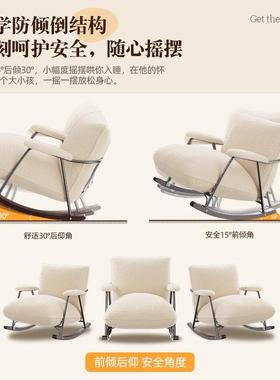 中古风椅摇摇客厅阳台单YY-45115人椅摇椅家用成休人闲躺轻奢复古