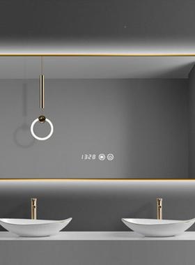 LEDSart无品牌/Mi形roor包边轻奢浴室镜方浴室镜酒店洗m手间智能