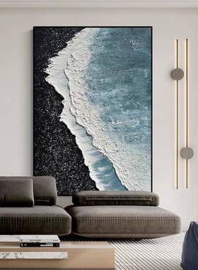 大芬村油画客厅装饰画沙发背景床头绘肌理画轻奢画手84743油玄风关挂画