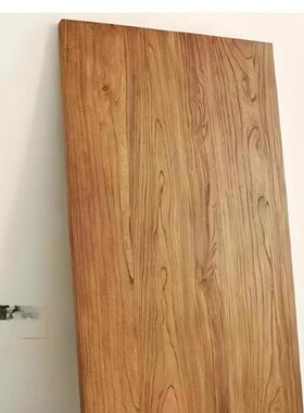 子老榆木大桌板木榆板桌QVZ实木桌面桌板原木旧木板风化复古门板E