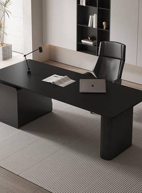 d设de【2275人收藏】意式极简岩tXYr6W3Y板办公桌小户型计桌现书