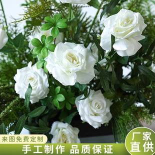 CBC礼款 系婚庆地排花假花插花婚仿花排绿色花排T台路真引花森迎宾