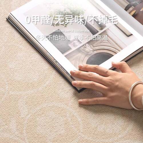 复古美式地客厅洗擦大面积全铺免可qr202507地垫沙毯发茶几卧室地