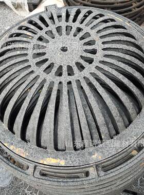 井球墨铸铁篦子雨水沟板停车场溢流侧排水圆形单块成JWN套排盖篦