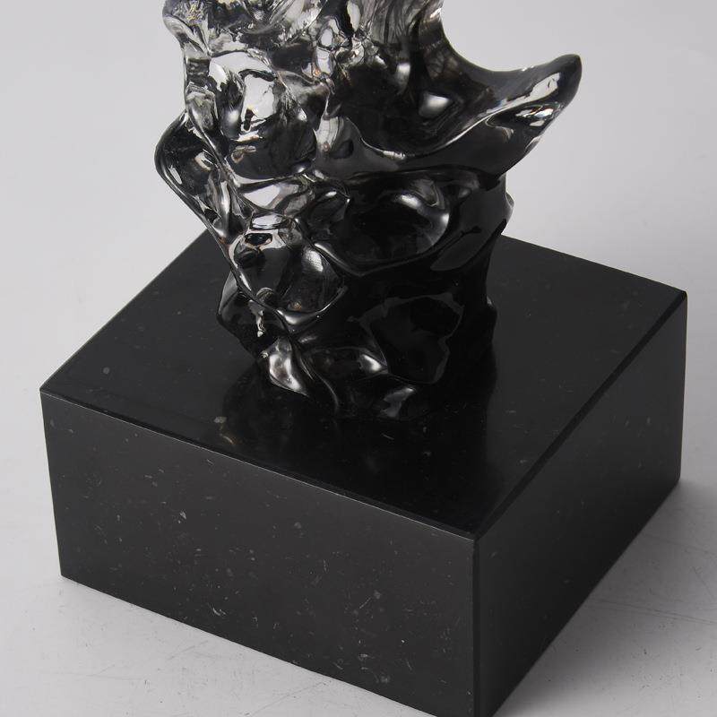 透明树脂雕太塑湖石摆件店大XAC堂酒柜楼梯间板书房老玄酒关软装