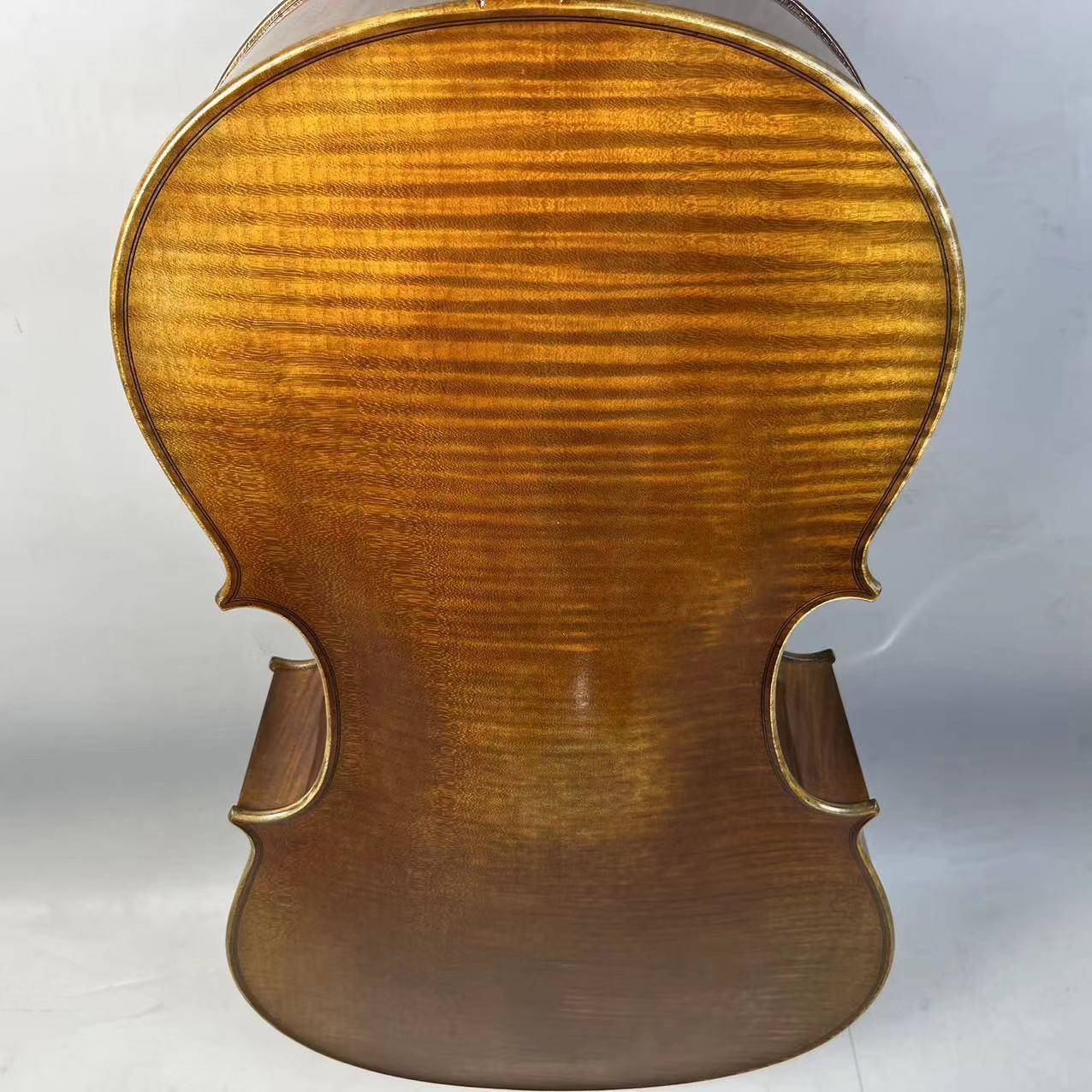 档欧整料独CCE板板实木虎纹花高独奏纹大提琴手工大提琴