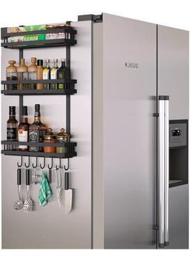 冰箱上外侧置物架侧F76768TT面收纳旁边侧的侧架子边壁挂式保门鲜