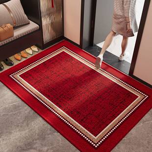 蛇年红色入户门地垫喜庆玄关大门进门脚垫除尘耐脏门垫可裁剪地毯