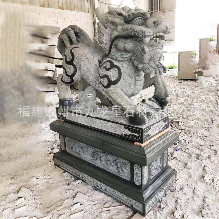 石雕麒麟墩青石仿古摆件玉汉白大门对一晚霞红SDQL-015花门岗岩景,家居饰品,石雕,淘宝优惠券,粉丝福利购,淘宝优惠卷